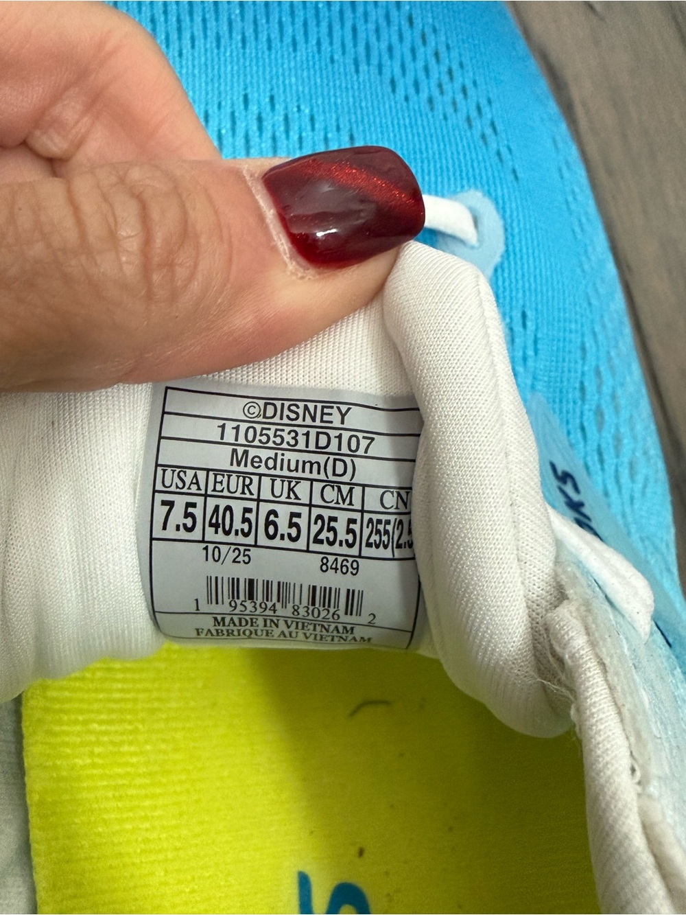 runDisney Brooks Men's Blue White Gradient Athletic Running Shoes Adrenaline 25 - Picture 5 of 8